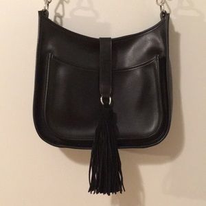 LIKE-NEW Leather crossbody satchel bag